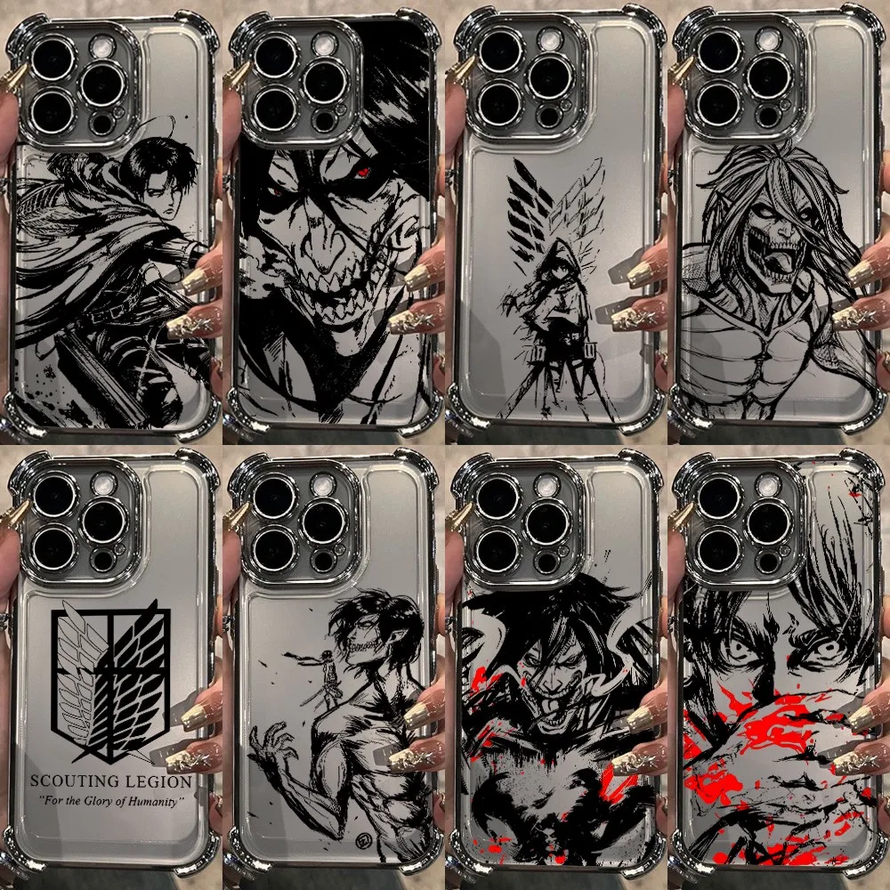 Anime A-Attack on Titans Plating Phone Case For Oppo Reno15 Reno14 Reno13 12 11 10 8 7 6 Z F T Pro Plus Airbag
