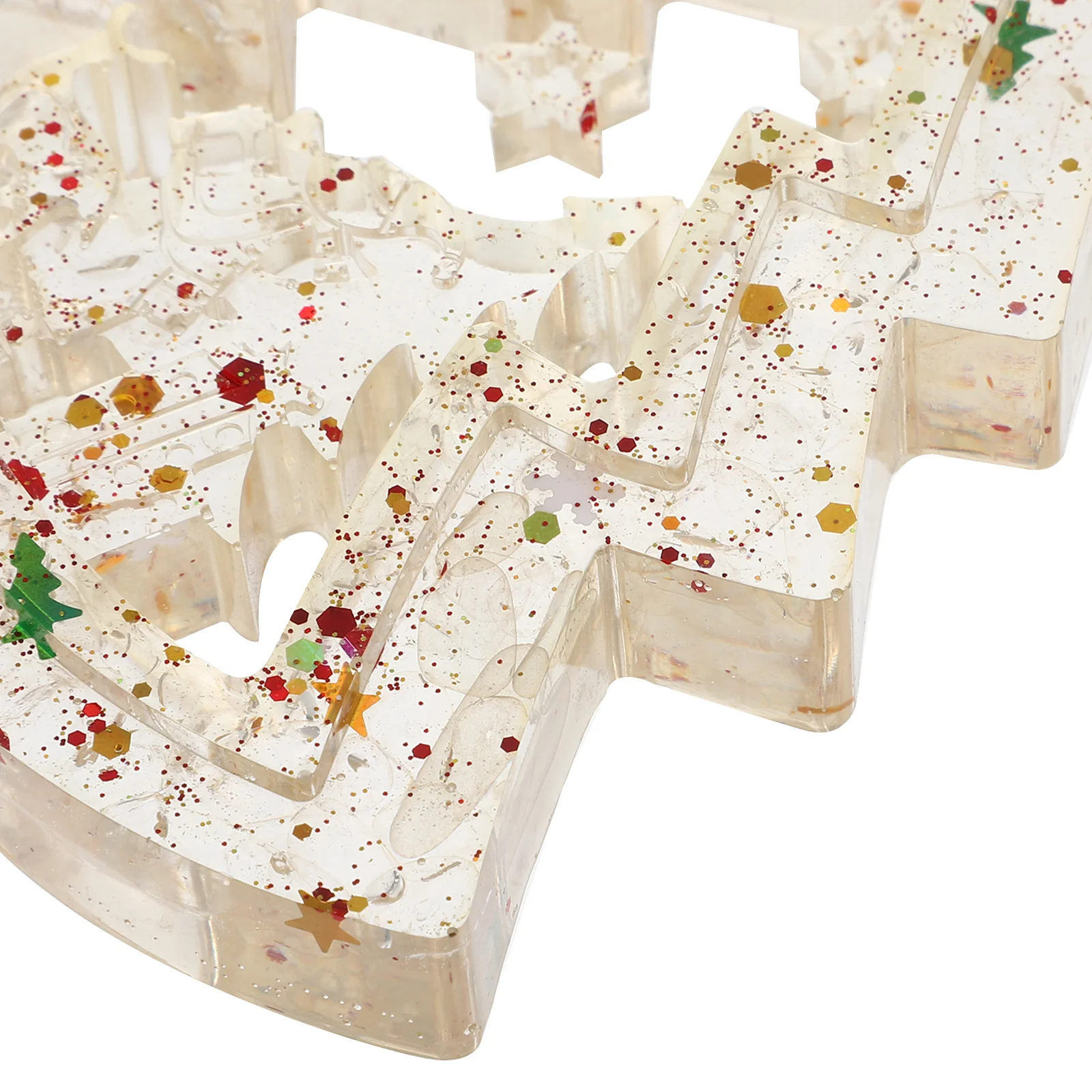 

Small Xmas Tree Decorative Tabletop Piece Resin Made Festive Home Decoration Party Supplies Mantel Fireplace Accent