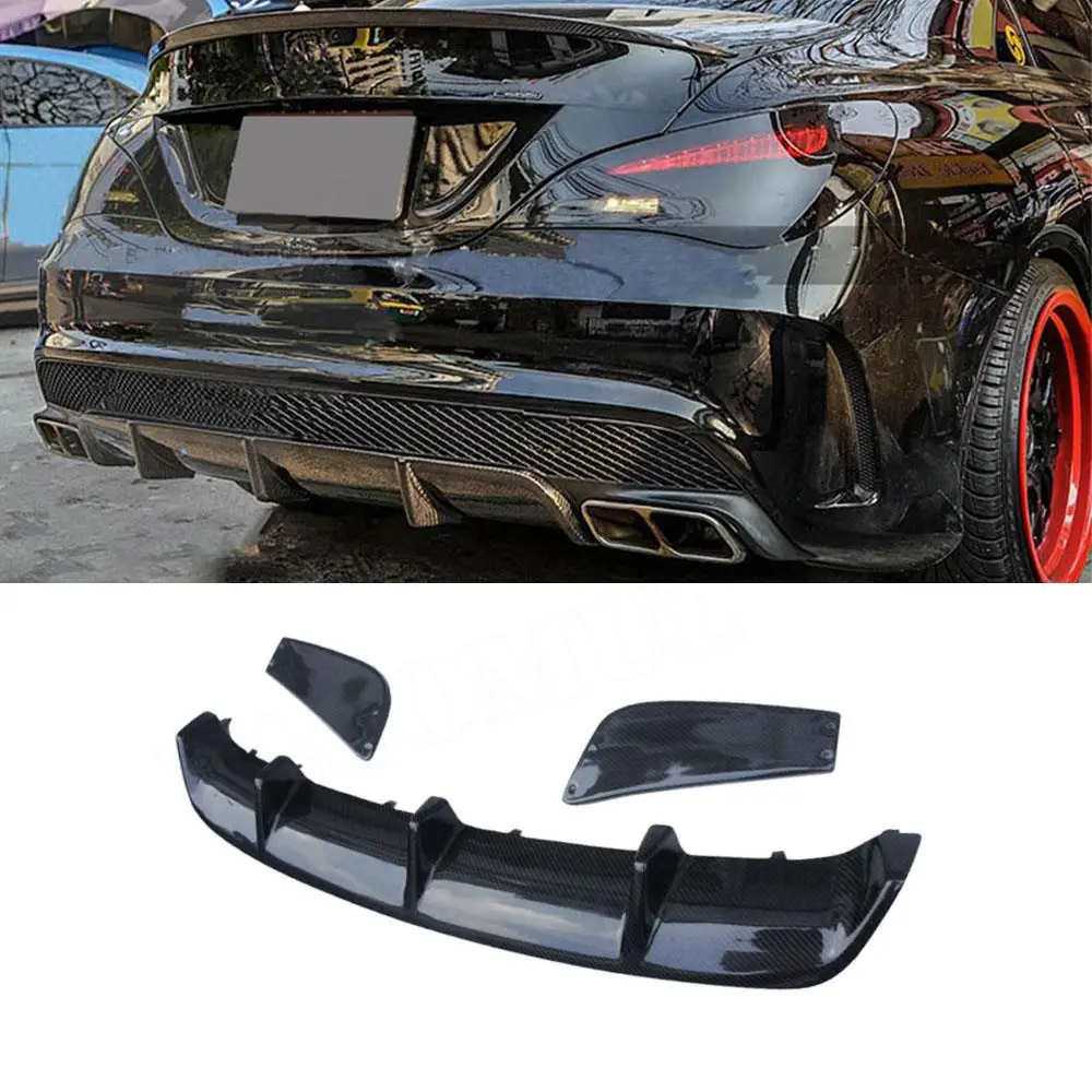 

VACOMUL Carbon Fiber Rear Diffuser Rear Splitters For Mercedes Benz W117 C117 CLA250 CLA260 CLA45 Package 2013 -2018 R Style