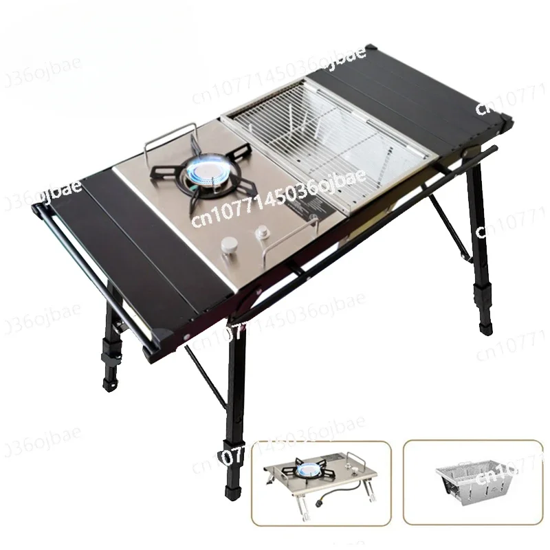 High Power Camping Stove 4000W Frying Pan Propane Butane Stove Flat Folding Portable Gas IGT Burner