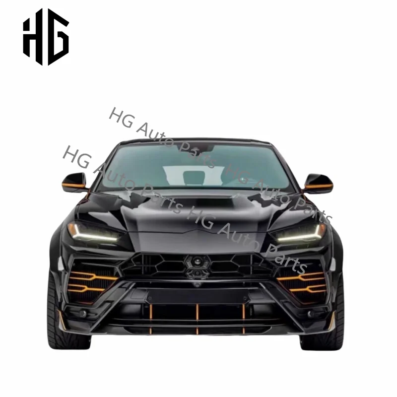 Best price vors style carbon fiber side skirts body kits for lamborghini urus v style front engine hood bumper lip kit