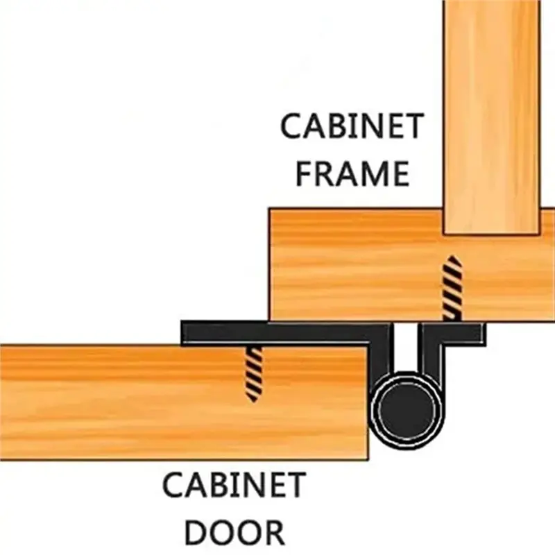 ABYP Kitchen Cabinet Door Hinges 10Pcs Heavy-Duty Overlay Reusable Self-Closing Hardware W/Screws Cold-Rolled Steel Drawer