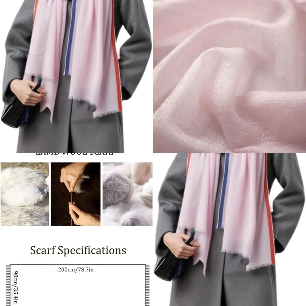 

Elegant Pashmina-Style Cashmere Blend Shawl - Silk & Wool, Lightweight, Skin-Friendly Wrap