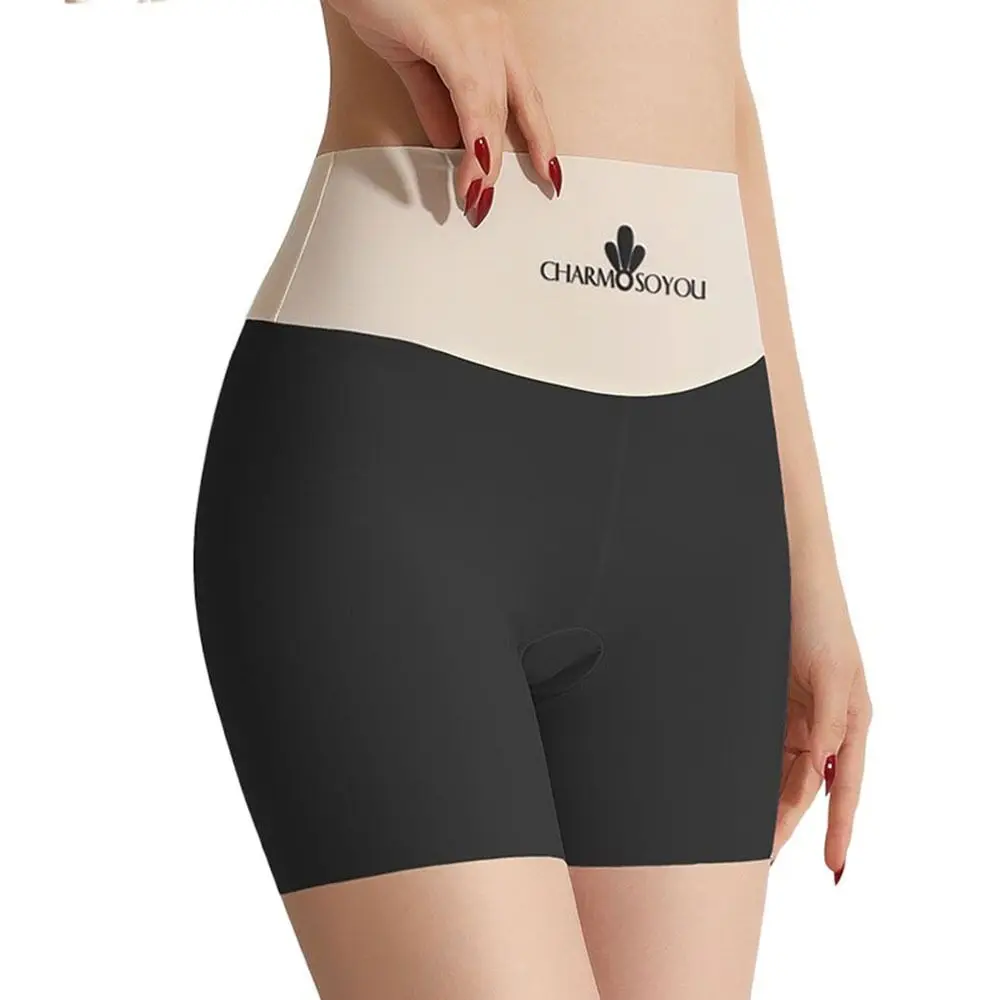 High Waist Hip Lift Ice Silk Safety Short Pant Summer Under Skirt Seamless Invisible Safety Short Briefs Square Sport Short