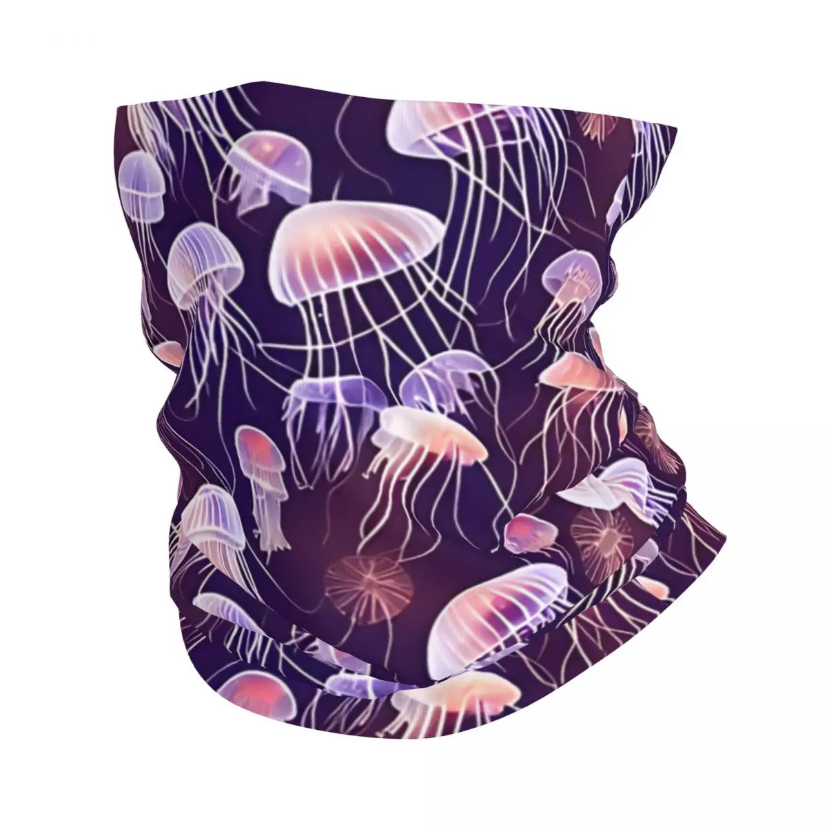 Jellyfish Bandana Neck Gaiter Printed Balaclavas Wrap Scarf Multifunctional Cycling Running for Men Adult