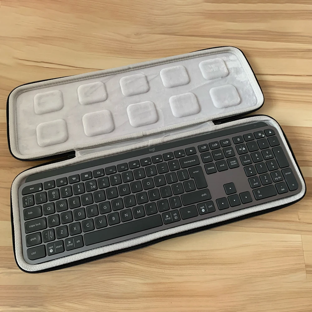 Teclado de armazenamento carry caso à prova dwaterproof água eva casca dura caixa saco de proteção para logitech mx chaves avançado teclado sem fio