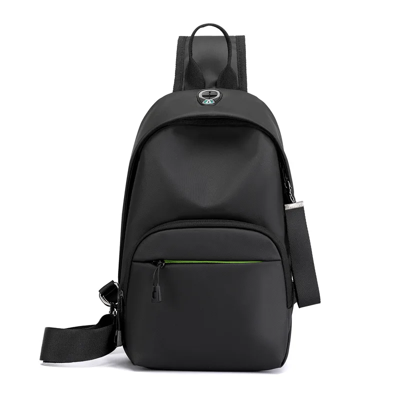 Saco de peito masculino novo pano de náilon diagonal saco de um ombro repelente de água viagem pequenos sacos crossbody interruptor para a esquerda