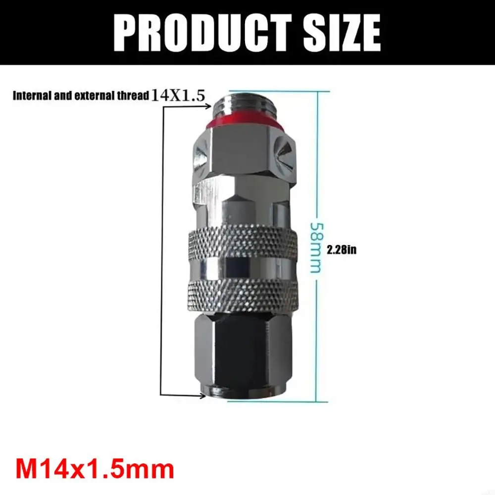 1Pcs Stainless Steel Sprayer Adapter M14x1.5mm High Pressure Quick Connection Fitting Universal Sprayer Connector