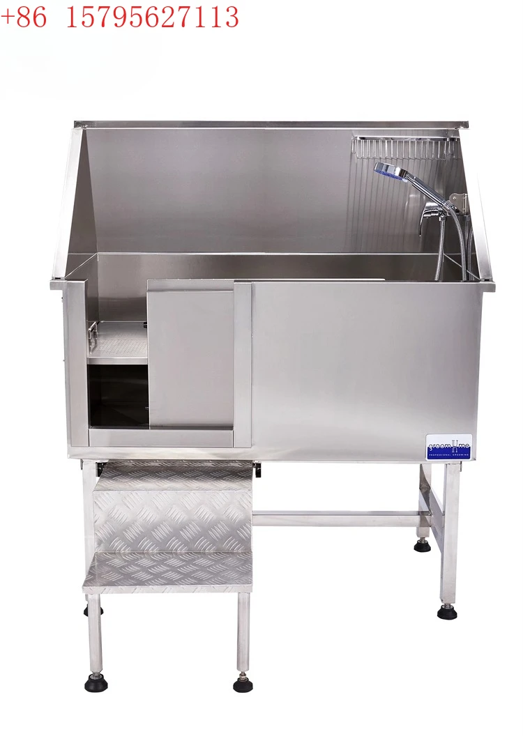 Yumei غسل الحيوانات الأليفة حمام سباحة للكلاب 304 حوض استحمام سميك من الفولاذ المقاوم للصدأ حوض استحمام متجر الحيوانات الأليفة حوض استحمام كبير #5