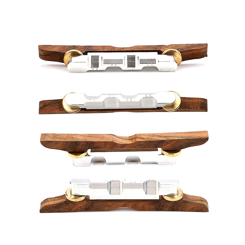 Rosewood Mandolin Bridge Silver Adjustable Saddle 8-String Mandolin Bridge Musical Instrument Replacement Parts