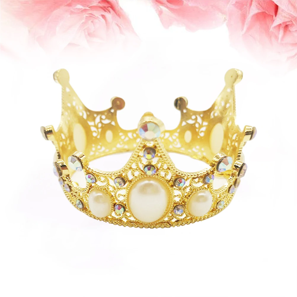 

1pc Pearl Crown Cake Decorations Beautiful Cake Toppers For Birthday Wedding Anniversary Party Cupcake Dessert Decor Hair