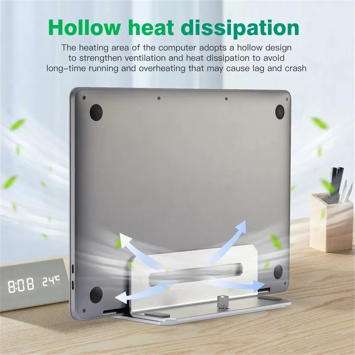 

[VALUE PACK]Width Adjustable Vertical Desktop Holder Dock Save Space for Desk Organizers and Storage Laptop Stand