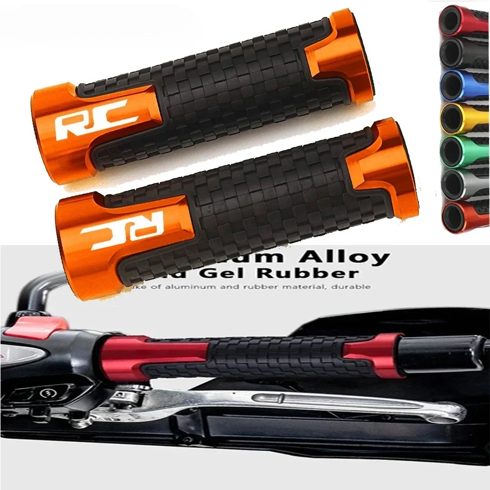 

7/8'' 22MM CNC Handlebar Grips Motorcycle Accessories Protector Handle bar Logo For KTM RC 125 200 250 390 RC390