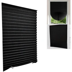 1Pc Shades Self-adhesive Half Windows Nonwoven Folding Curtain Bathroom Balcony Living Room Balcony Curtains Pleated Blinds
