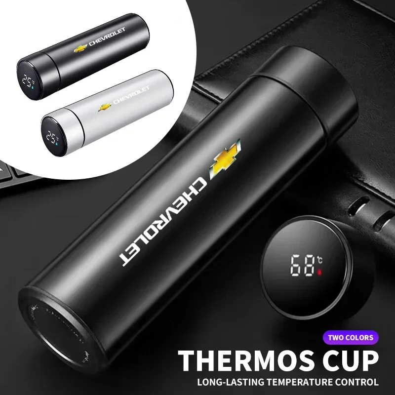 

Smart Insulation Cup Car Thermos Mug Water Bottle Auto Accessories for Chevrolet Spark Silverado Trailblazer Cruze Captiva
