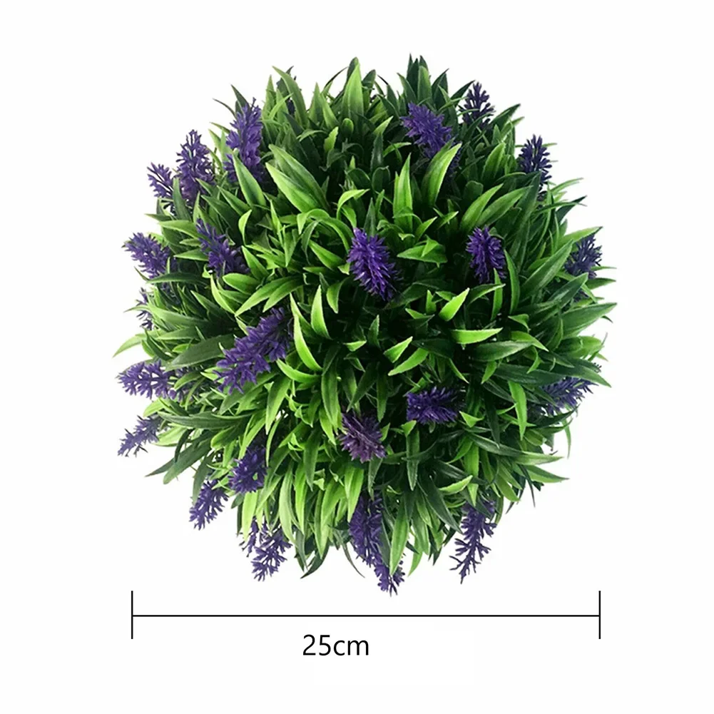 Fake Plant Ball Lavender Topiary Hanging Basket Home Decoration Plastic Restaurant Wedding Handicraft 25cm 30cm