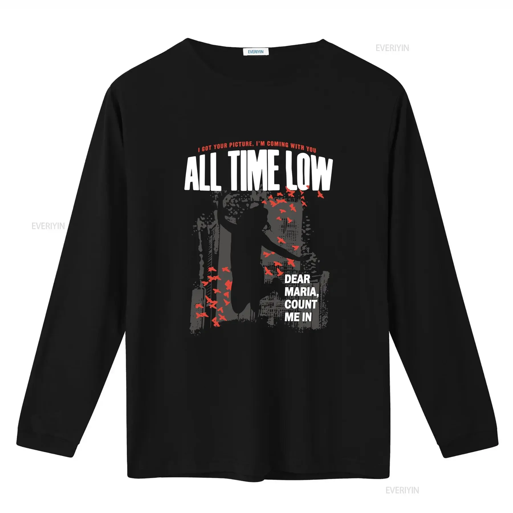 All Time Low Dear Maria T Shirt for Men Black 4xl UR72 I Got Your Picture Im Coming With You vintage Washed Casual Versatile