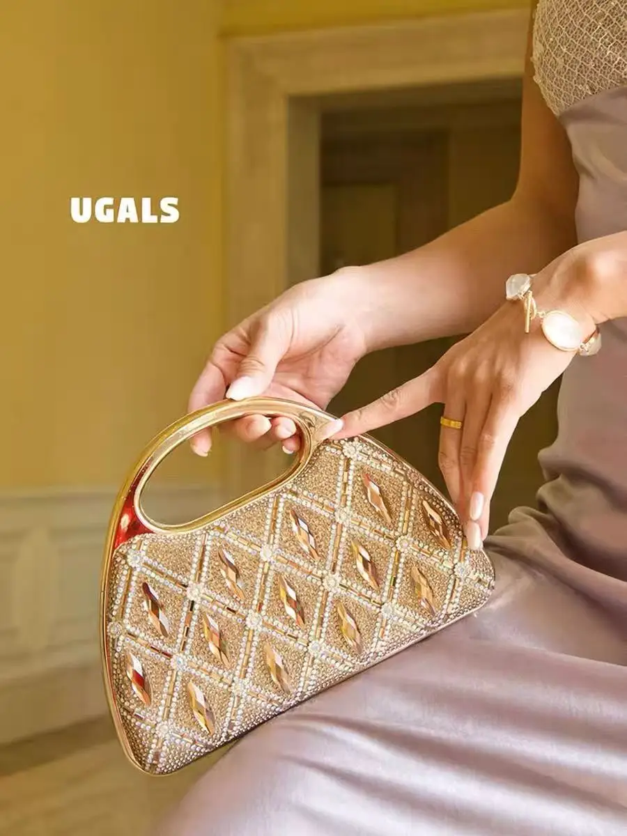 

Glitter Diamond Evening Clutch Purse Luxury Exquisite Shiny Women Handbag Wedding Party Banquet Bag Shoulder Crossbody Bag