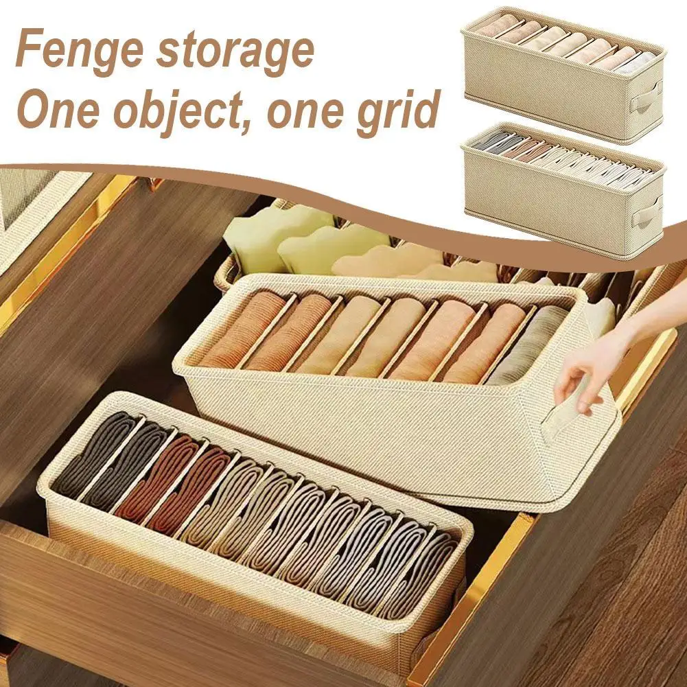 Cueca Storage Box Organizer, divisórias dobráveis de armários, meias, lingerie, sutiã, meias, laços, guarda-roupa, roupas, 7 grades, 11 grades
