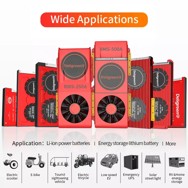 Daly Smart bms board 4S 8S 16S 300A 400A 500A lifepo4 BMS 12V 24V 48V intelligent bms Battery Board Temperature control