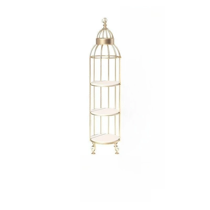 

Nordic American bird cage shelf floor-to-ceiling living room indoor wrought iron flower stand metal shelf balcony
