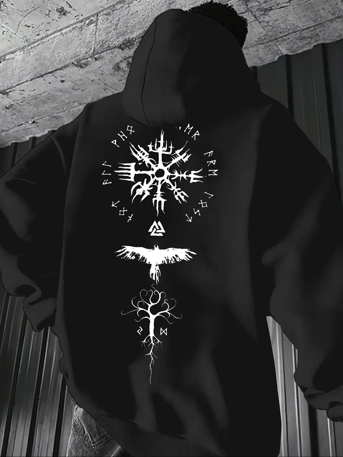 

Viking Norse Graphic Printing Autumn and Winter Pure Cotton Men's and Women's Hoodies Casual Outdoor Street Sports Loose