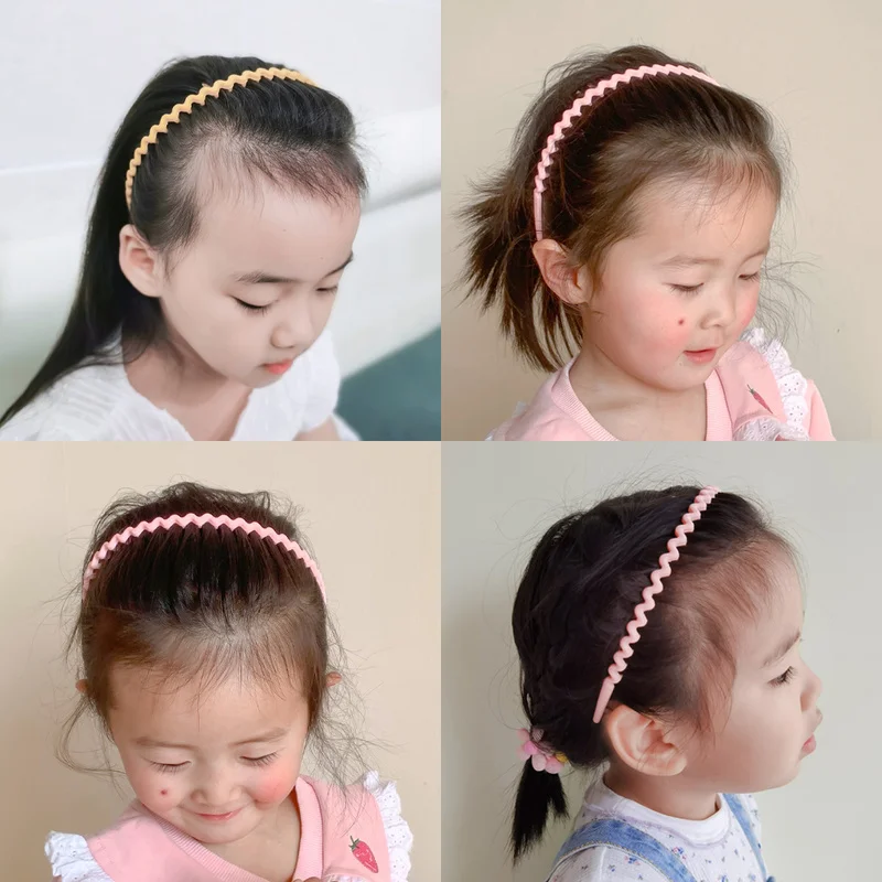 Fashion Hair Accessory Girls Plastic Hairband with Tooth Hair Kids Headbands for Children Solid Hair Band DIY Headband Head Hoop