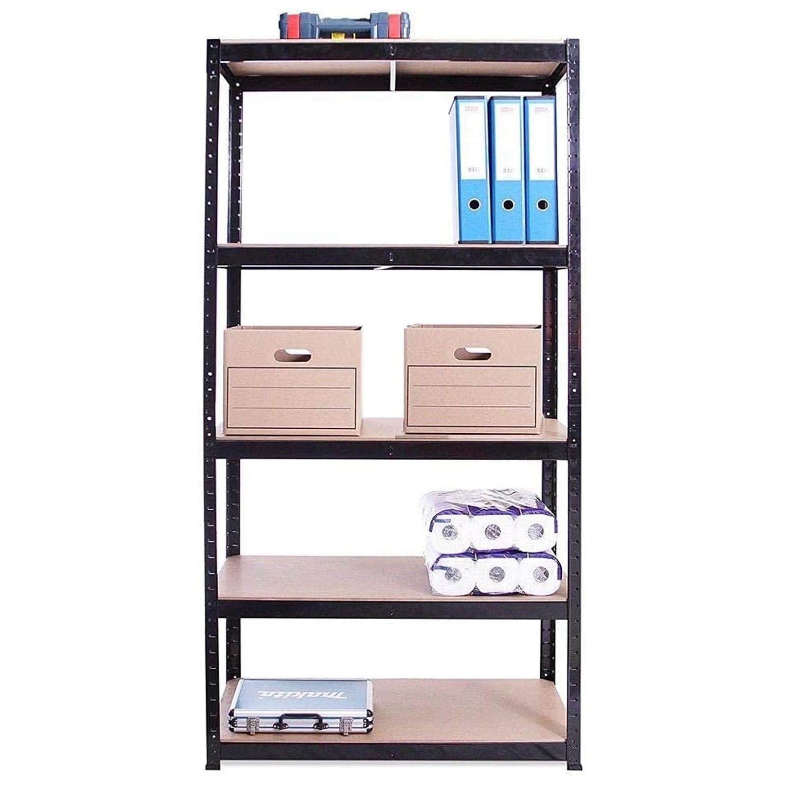 180cm/70.8" Garage Shelving Heavy Duty Garage Storage Shelves Load 1929Lbs, Wide Heavy Duty Shelving, Adjustable 5-Tier Metal