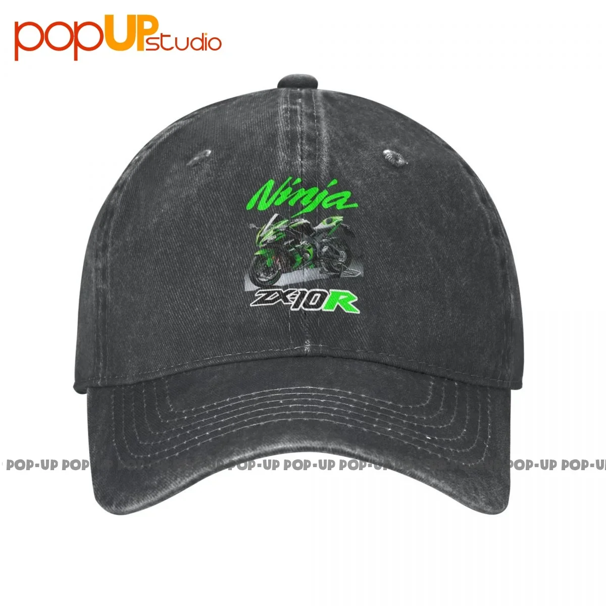 Wsbk Ninja Zx 10R & Zx 10Rr Washed Denim Baseball Cap Trucker Hats Premium Best Seller