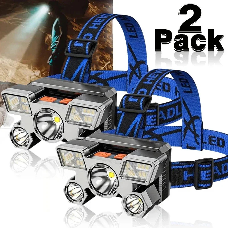 Powerful Rechargeable Head Flashlight for Fishing Led Headlamp Nitecore Camping Headlights Hunting Torch Hiking Front Lanterns