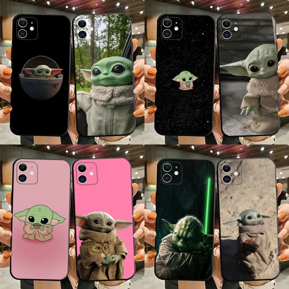 

Чехол для телефона Cute Baby Y-Yoda для iPhone 15,14,13,12,11, Plus, Pro Max, XS, X, XR, SE, Mini, 8,7, мягкий силиконовый черный чехол