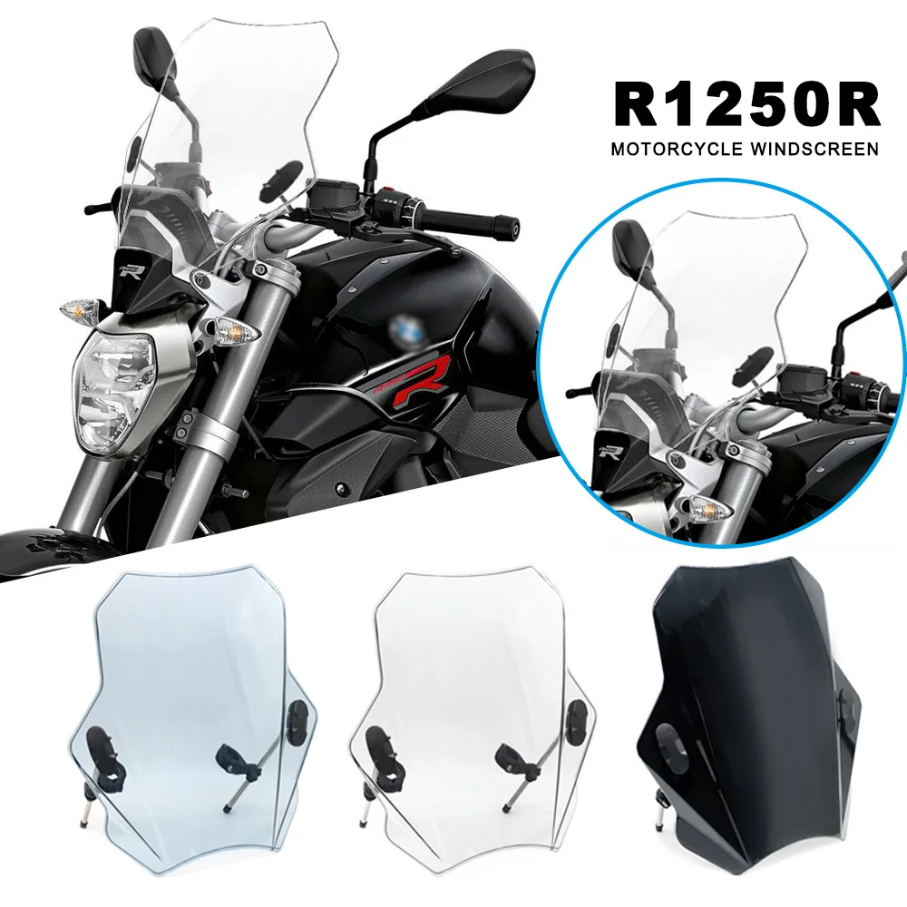 

Лобовое стекло мотоцикла для r 1250 1200 r R1250R R1200R R1200 R 2014-2023, лобовое стекло с приподнятым лобовым стеклом