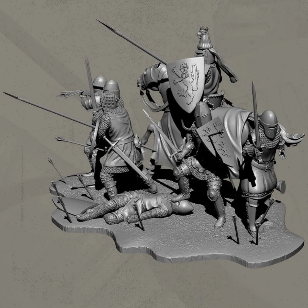 

Crusader Multiplayer Melee Resin Figure 3D Print Model Kit 1/35 Miniatures Unassembled Unpainted Collecting Hobby Toys Gifts