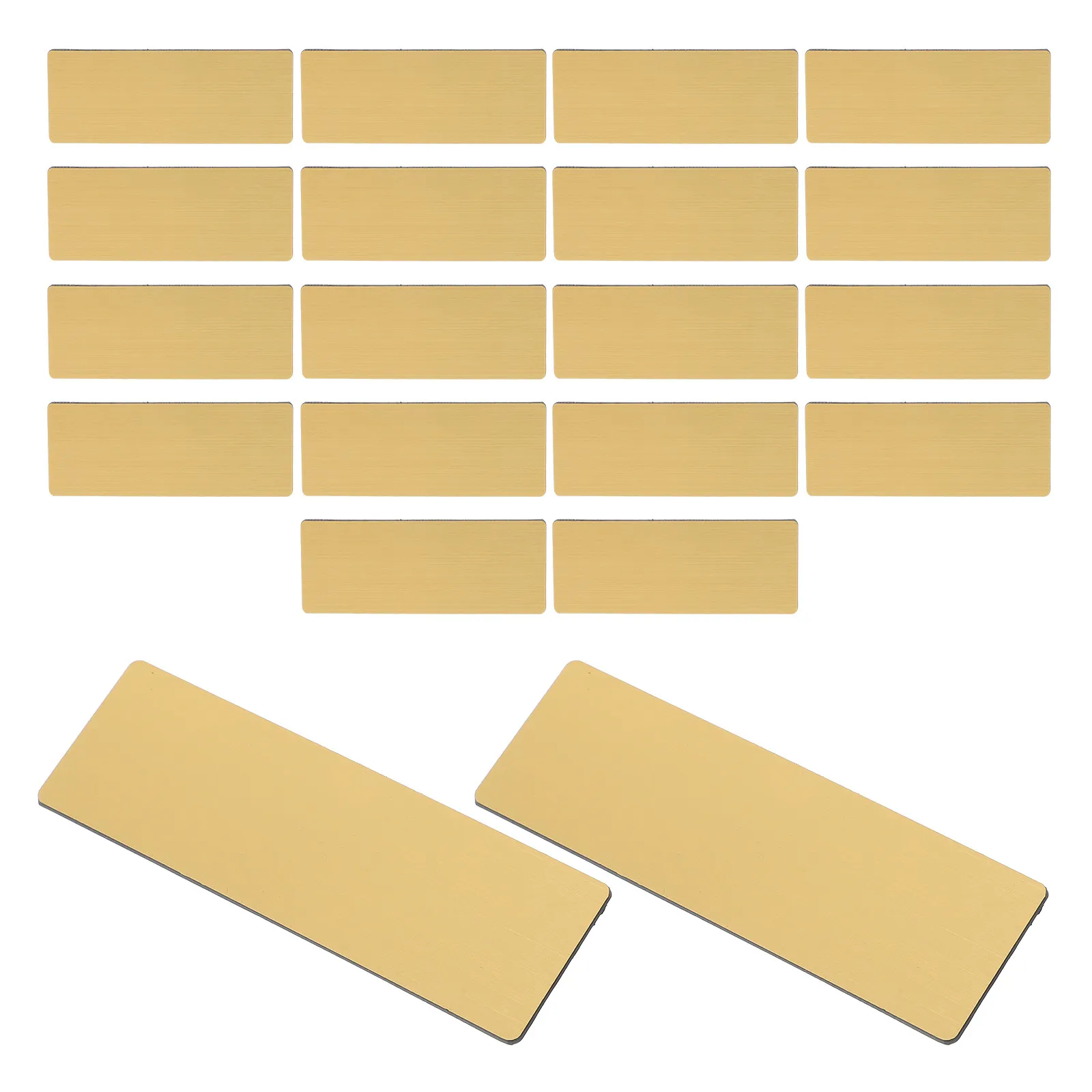 20Pcs Blank Name Tags with Pin Backs for Office Employees Identification DIY Reusable Plastic Name Badges for Workplace Meetings
