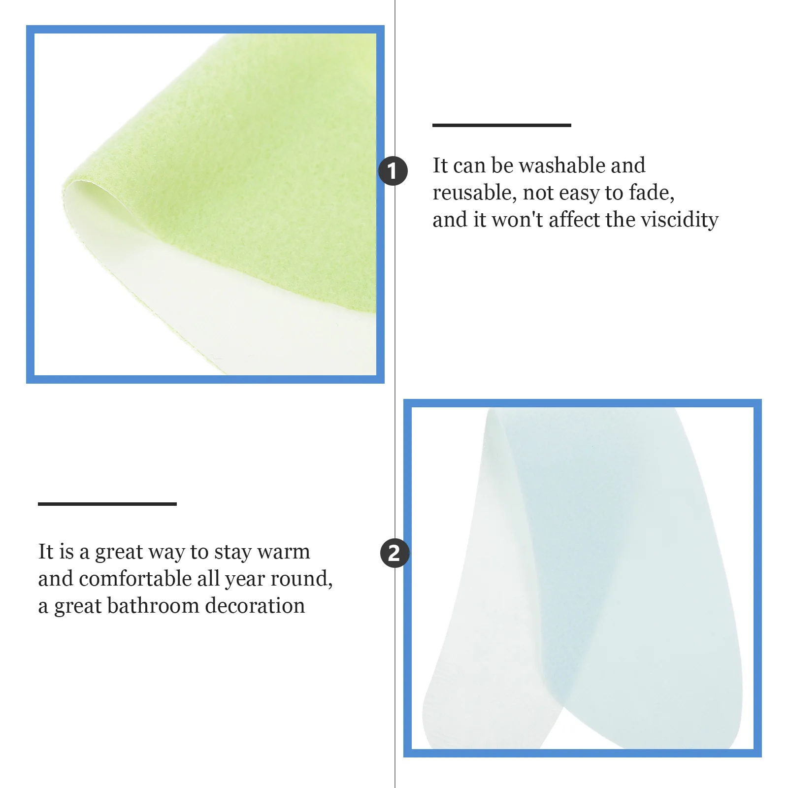 

Toilet Seat Pad Sticky Cushion Flannel Universal Reusable Washable Practical Bathroom Accessory Mat Tool Supply