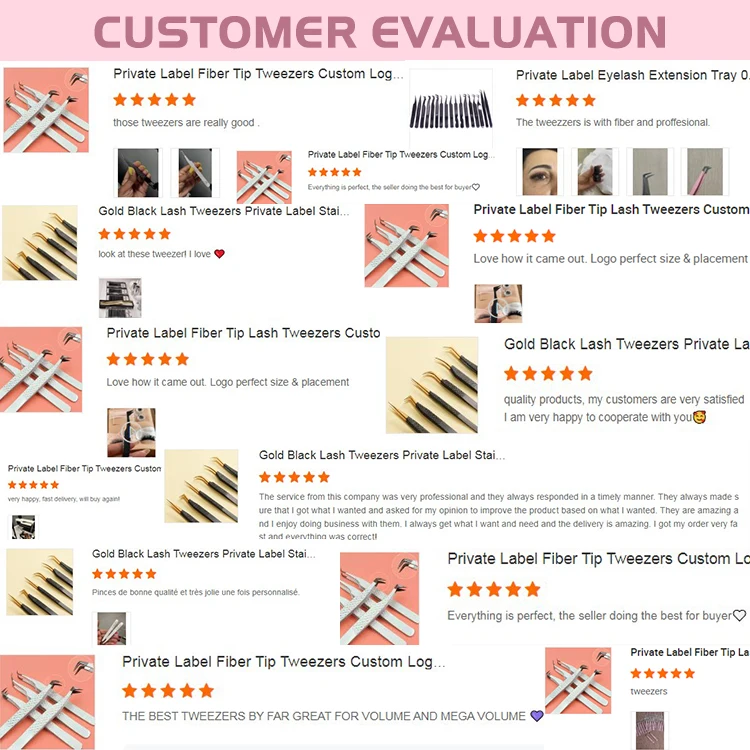 Top Quality Lash Tweezers Fiber Tip Professional Fiber Tip Tweezers for Eyelash Extension