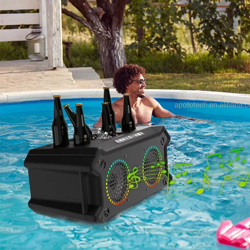 

Big Power Wireless Speaker RGB Outdoor Portable Pool Party Floating Bluetooth Speaker