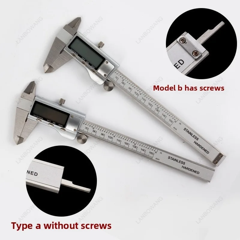 Digital Vernier Caliper High Precision Stainless Steel Electronic Measuring Ruler 0-150 0-200 0-300mm Industrial Measuring Tool