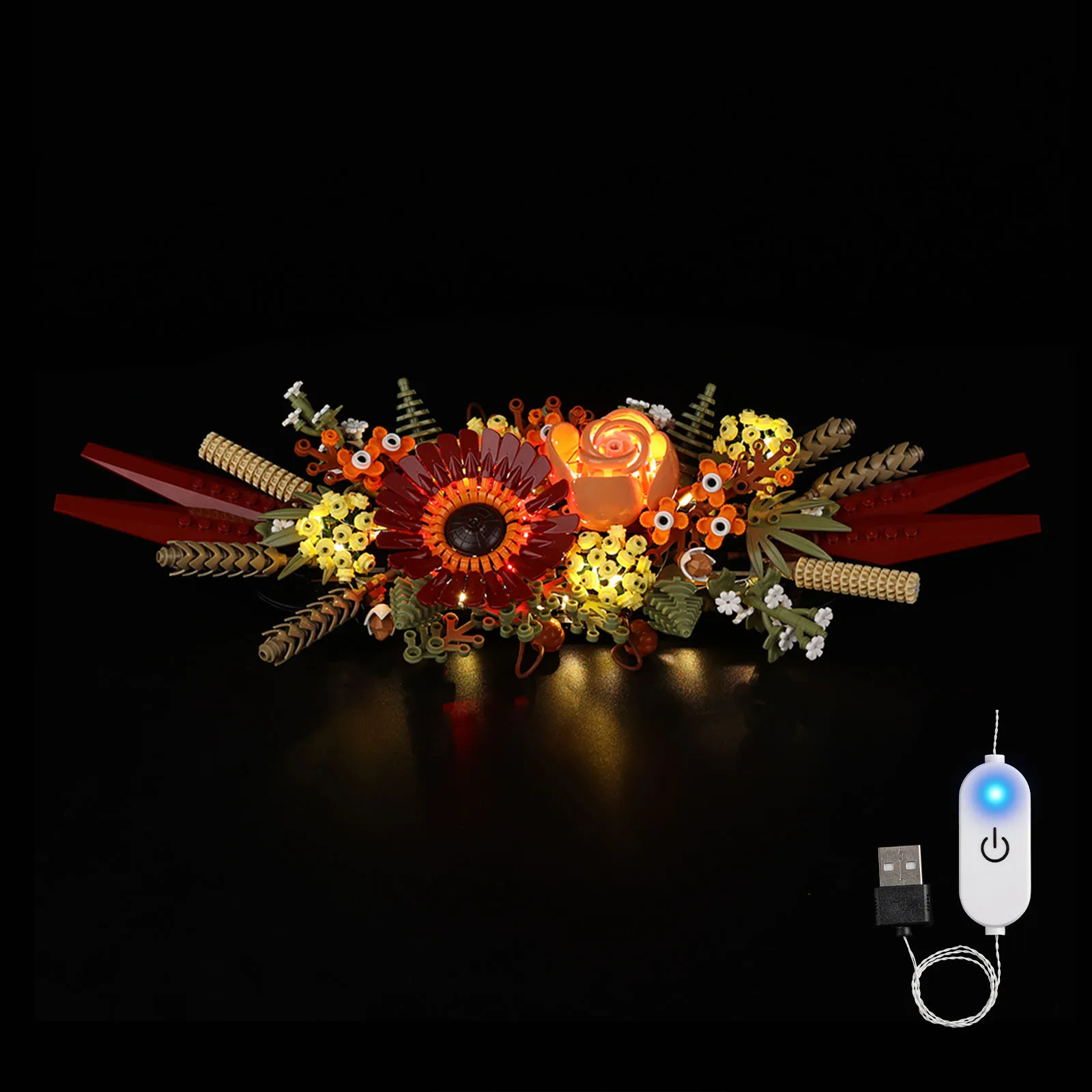 LED Lighting Set Suitable for LEGO Dried Flower Centerpiece The Botanical Collection 10314 Building Blocks