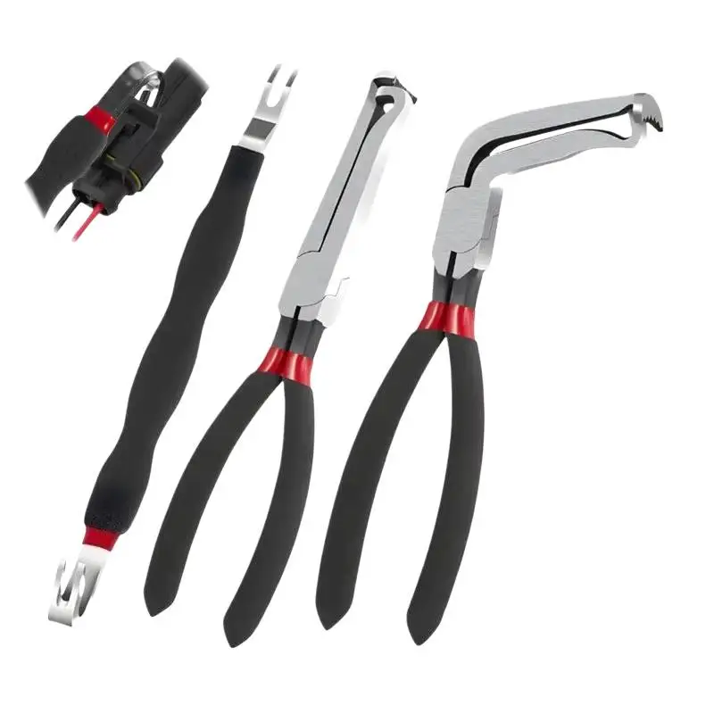8 Inch 60 Degree Electrical Disconnect Pliers For Automotive Connectors Sensors Angled Wire Removal Tool