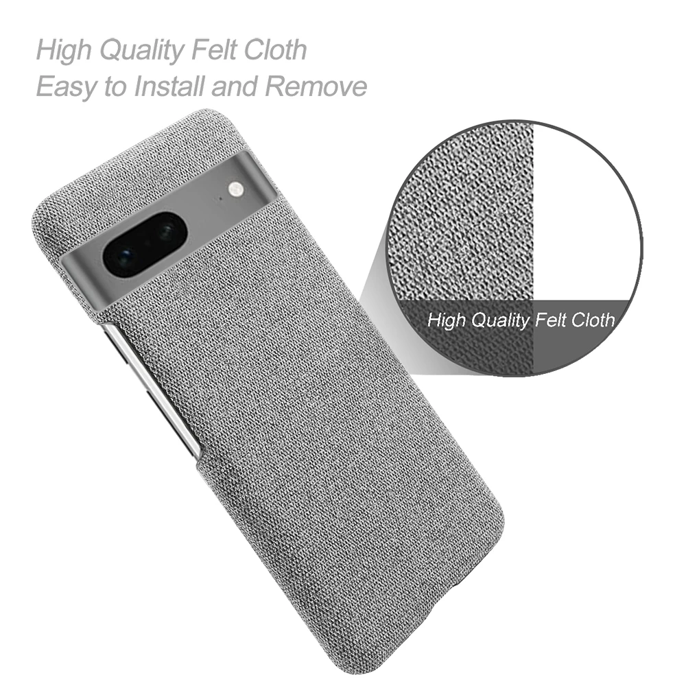 Cloth Texture Fit Cover For Google Pixel 7a 7 Pro 6 6pro 5A Luxury Febric Antiskid Case For Google Pixel 7a 7 7pro 6A 6