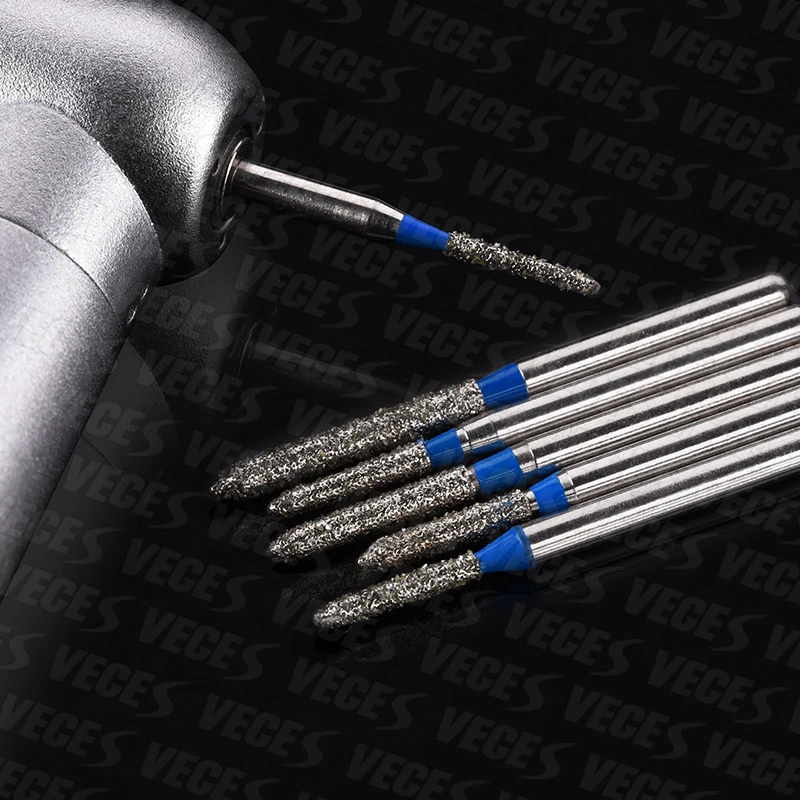 SO Type 10pcs Dental Diamond Burs Drill for Nails Emery Burs Dentistry Milling Cutters High Speed Hand Piece Dentist Strawberry