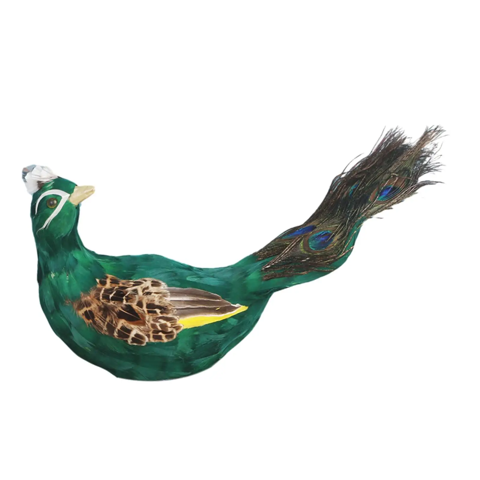 Simulation Feathered Peacock Artificial Birds Decor for Festivals Porch Yard