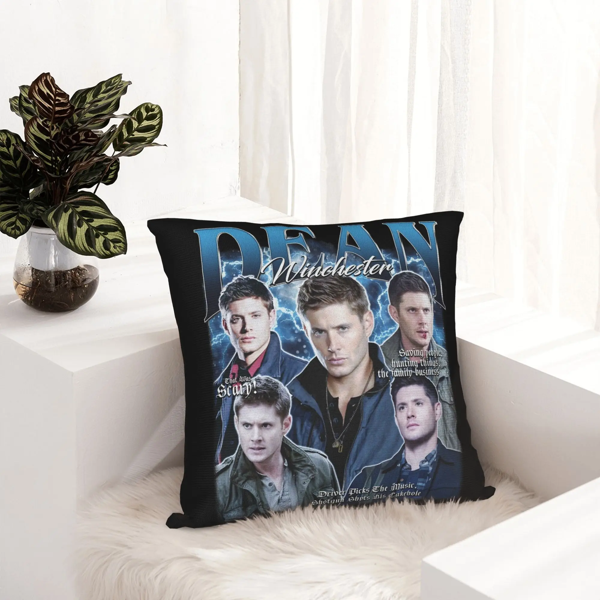 Dean Winchester Supernatural Pillowcase Double-sided Printing Polyester Cushion Cover Gift  Pillow Case Cover Car Dropshipping