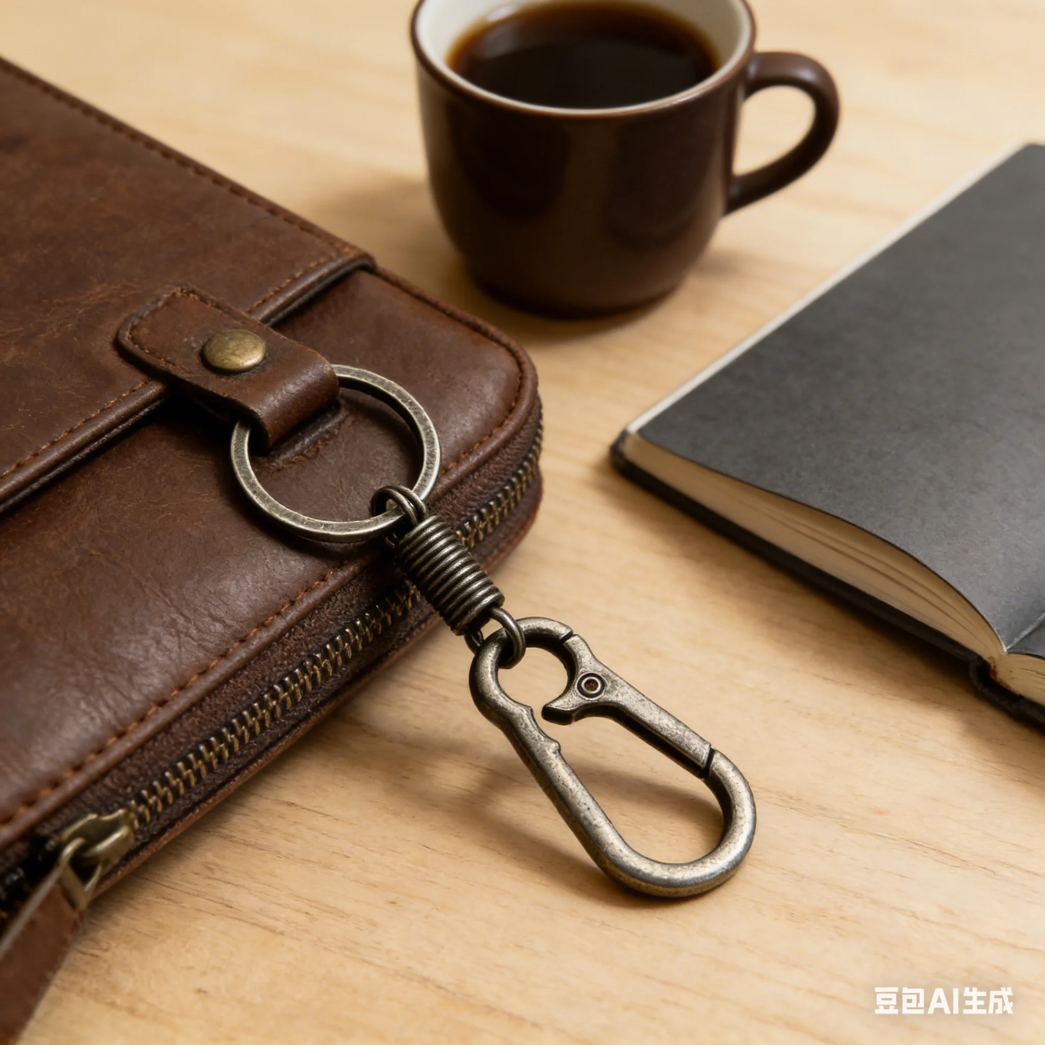 Simple Carabiner Clip Keyring Stainless Steel Spring Keychain with O KeyRing Snap Climbing Hook Quick Release Holder Men Gift