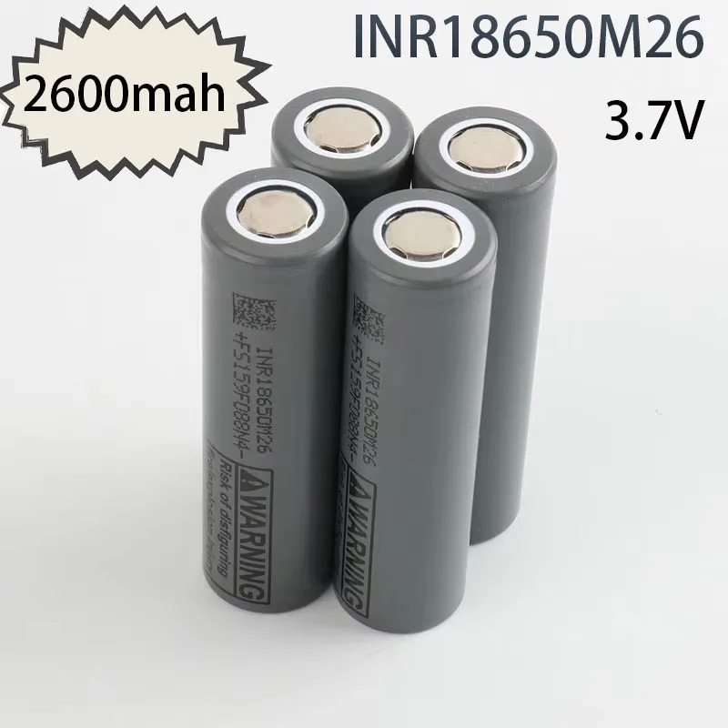 INR18650M26 3.7V 2600mah Discharge 10A 18650 Lithium Battery Suitable for Electric Bicycles, Scooters and Electric Toys