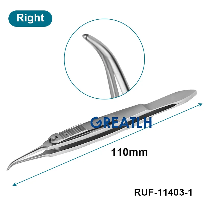 Imagem -05 - Strabismus Fórceps com Lock Pinça Curva Oftálmica Instrumento Eye Tipos Escolhas Aço Inoxidável