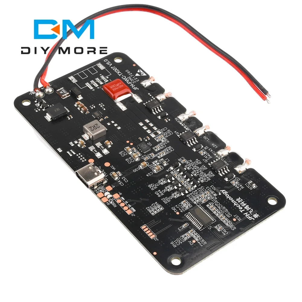 9-32V 20W Type-C for Qi Wireless Charger Transmitter Module Circuit Board with 3 Coil For DIY Car Outdoor Power Supply