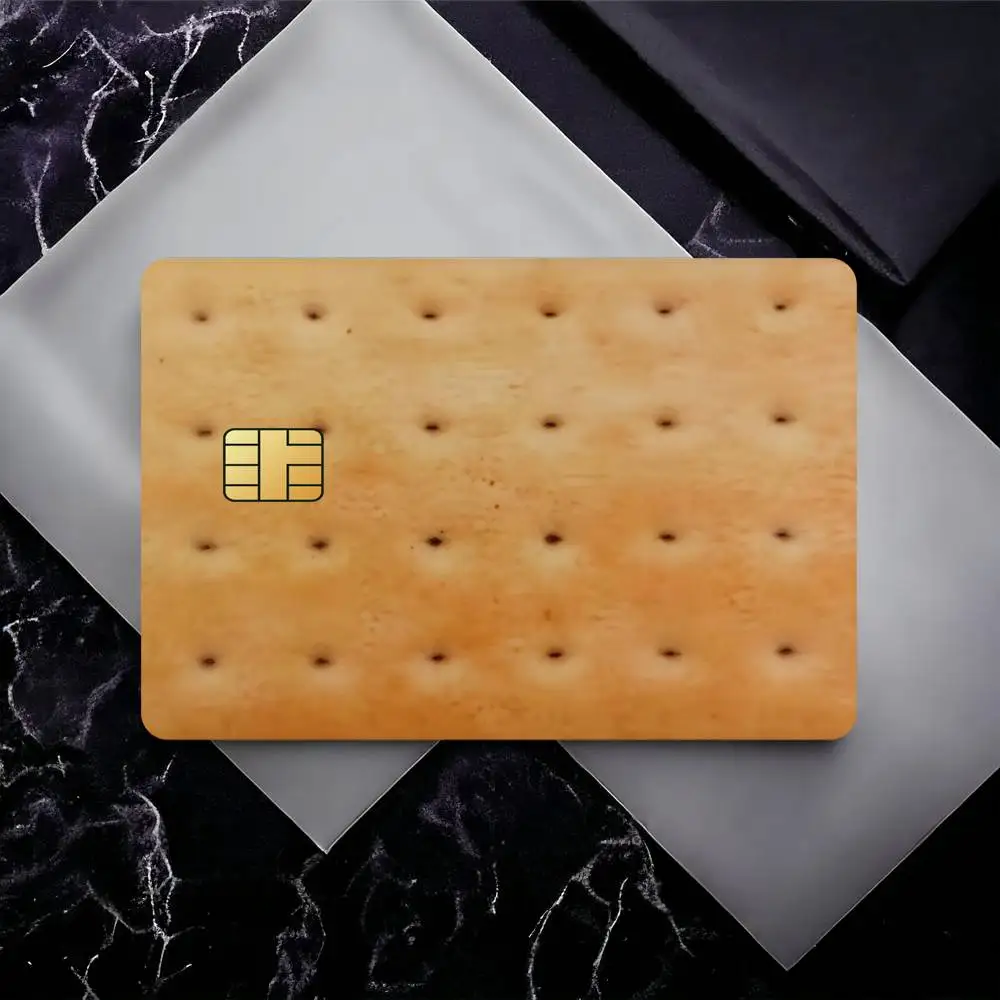 Pegatinas divertidas de piel para tarjetas de crédito, color beige claro, para tarjetas bancarias, autobús, Metro, pegatina impermeable