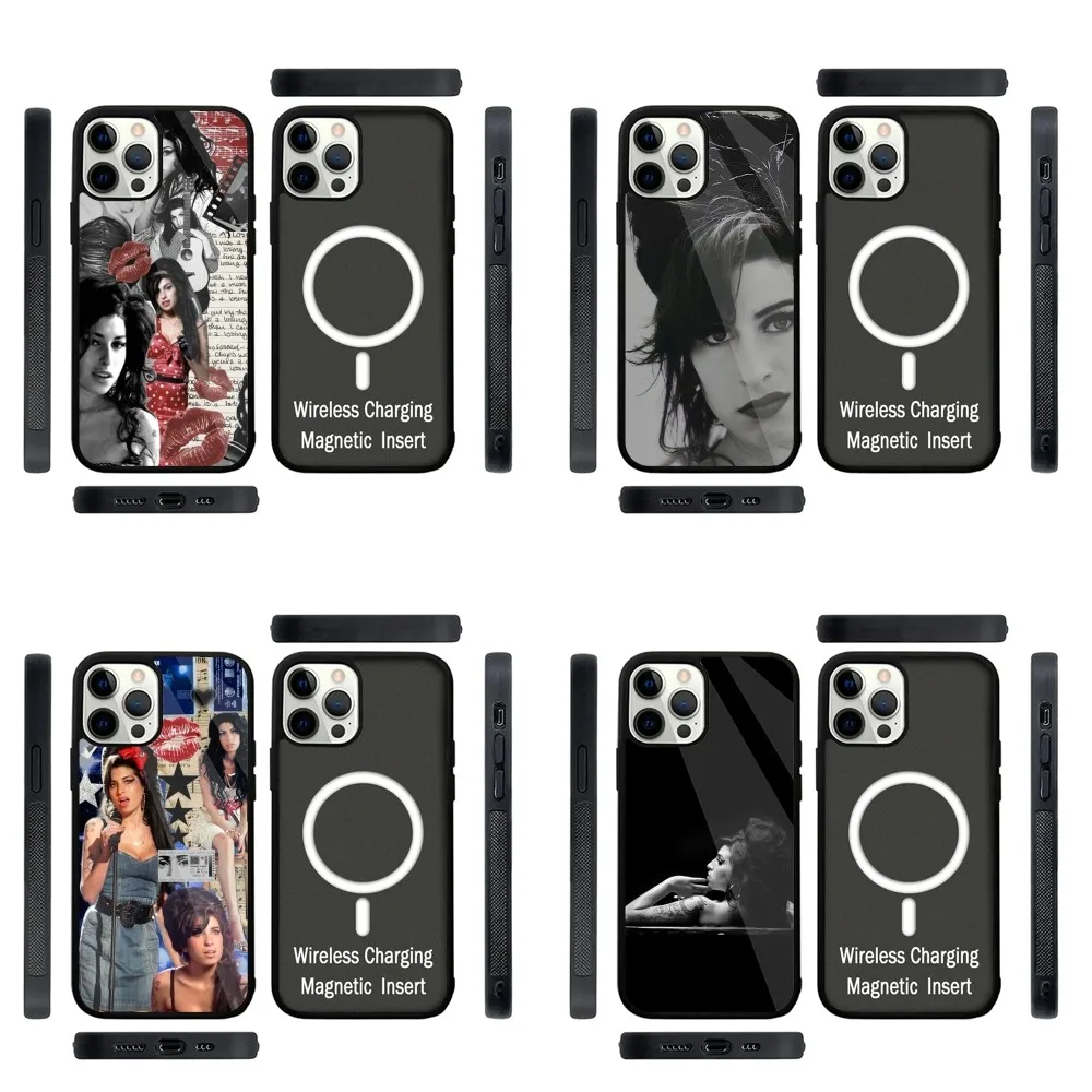 

Amy Winehouse Singer Phone Case Strong Magnetic For IPhone 15,14,13,Pro,Max,Plus,11,12,Mini For Magsafe Wireless Charging